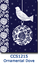 CCS1215 Ornamental Dove Custom Charity Holiday Card